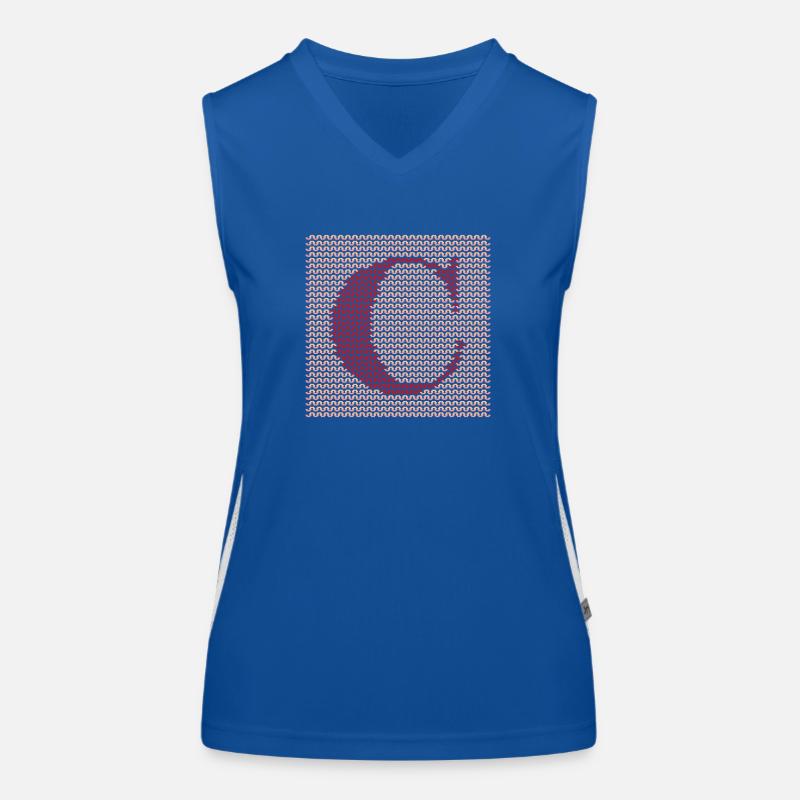 Garn Serif Buchstabe C Rot Funktionelles Kontrast-Tank Top für Frauen