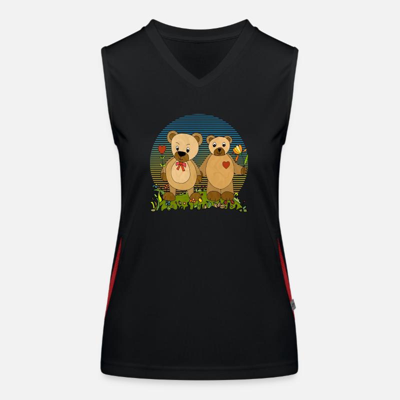 Teddy bears Women's Functional Contrast Tank Top