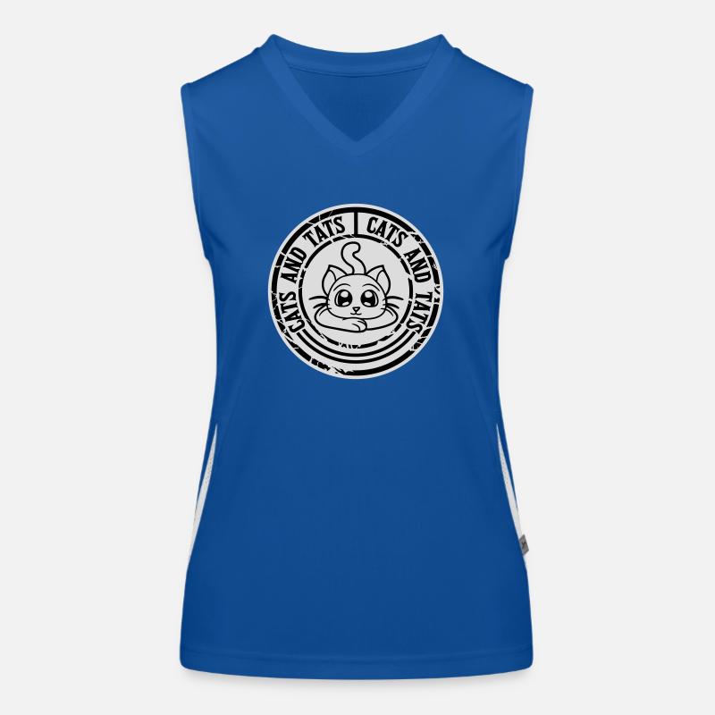 cats and tats Zitat Funktionelles Kontrast-Tank Top für Frauen