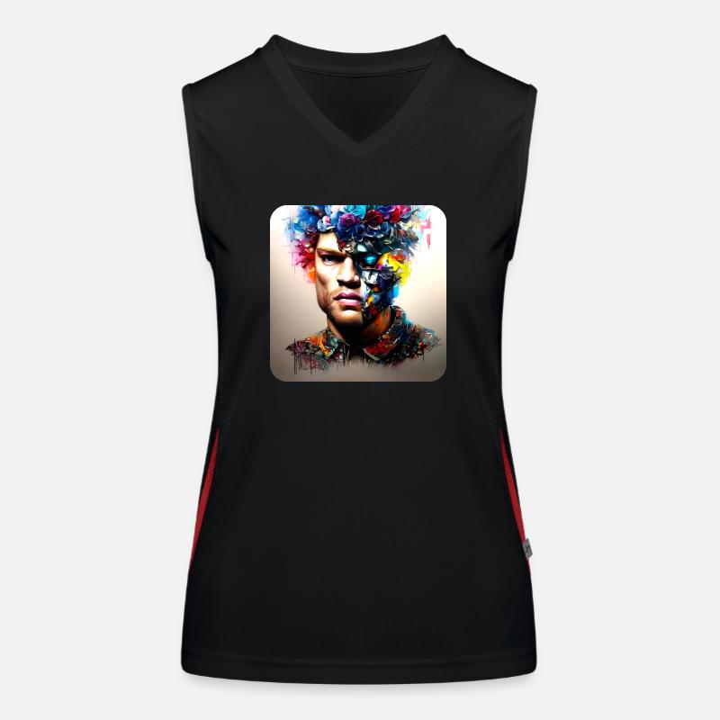 His deep rolling Funktionelles Kontrast-Tank Top für Frauen