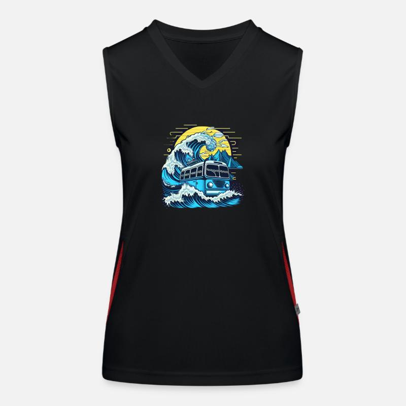 Fusion du bus et du puits Débardeur respirant contrasté Femme