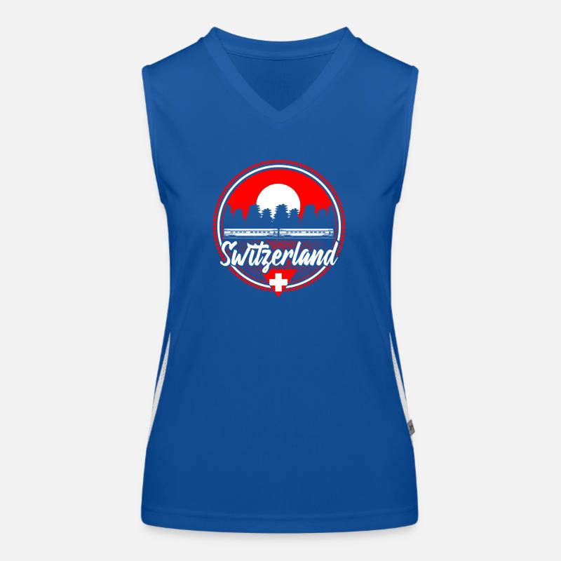 Switzerland Neutrality Flag Gift Idea Women's Functional Contrast Tank Top