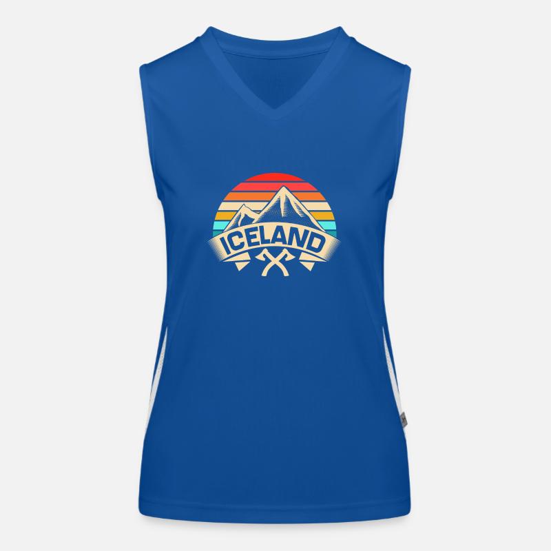 Island Reykjavik Geschenkidee Funktionelles Kontrast-Tank Top für Frauen