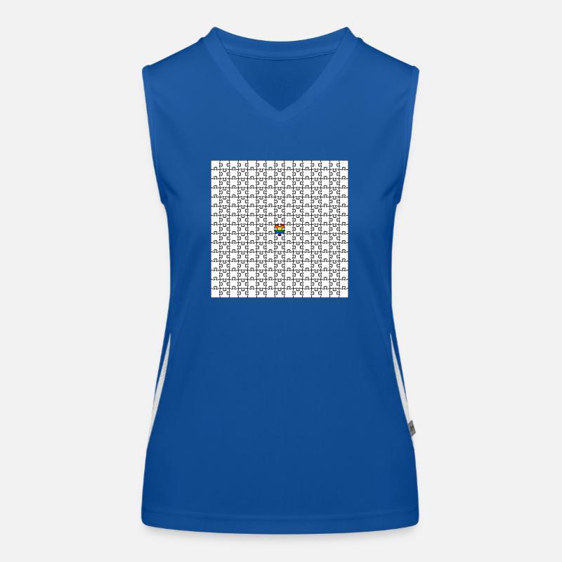 Regenbogenflagge Puzzleteil LGBTQ Geschenk Funktionelles Kontrast-Tank Top für Frauen