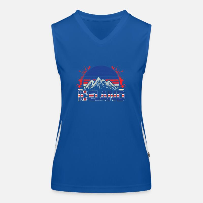 Island Pferde Land Geschenk Funktionelles Kontrast-Tank Top für Frauen