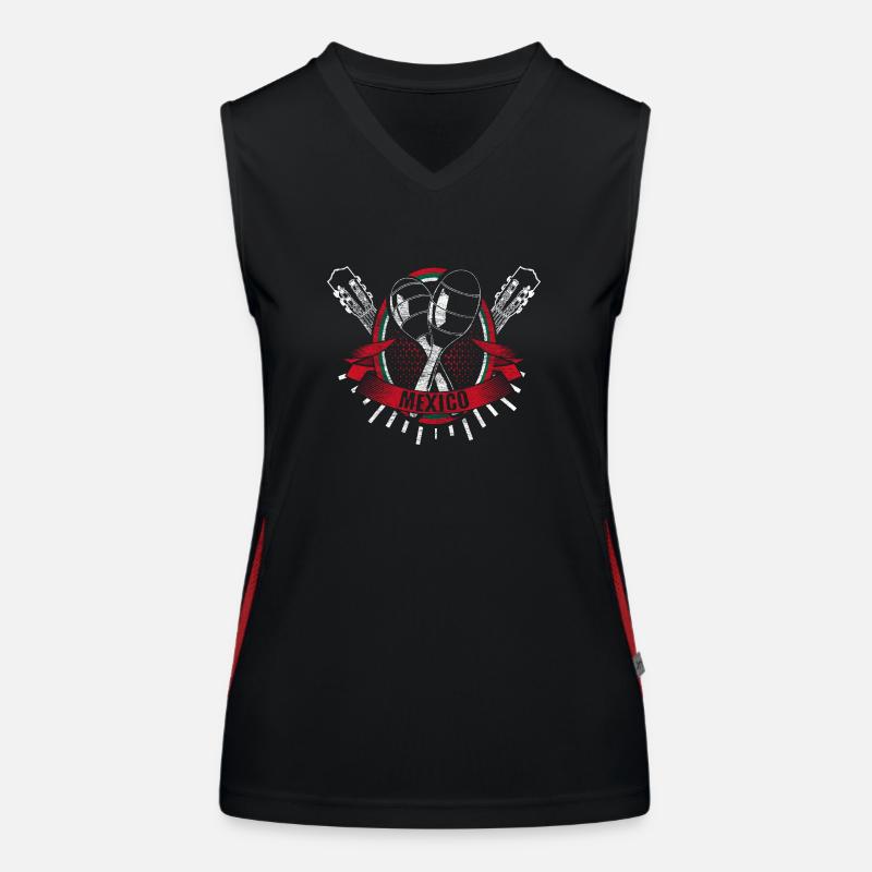 Mexiko Kaktus Flagge Geschenk Funktionelles Kontrast-Tank Top für Frauen