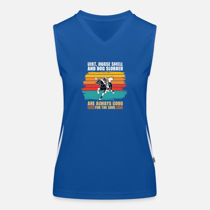 Cadeau Une cavalière équitation cheval cavalière Débardeur respirant contrasté Femme