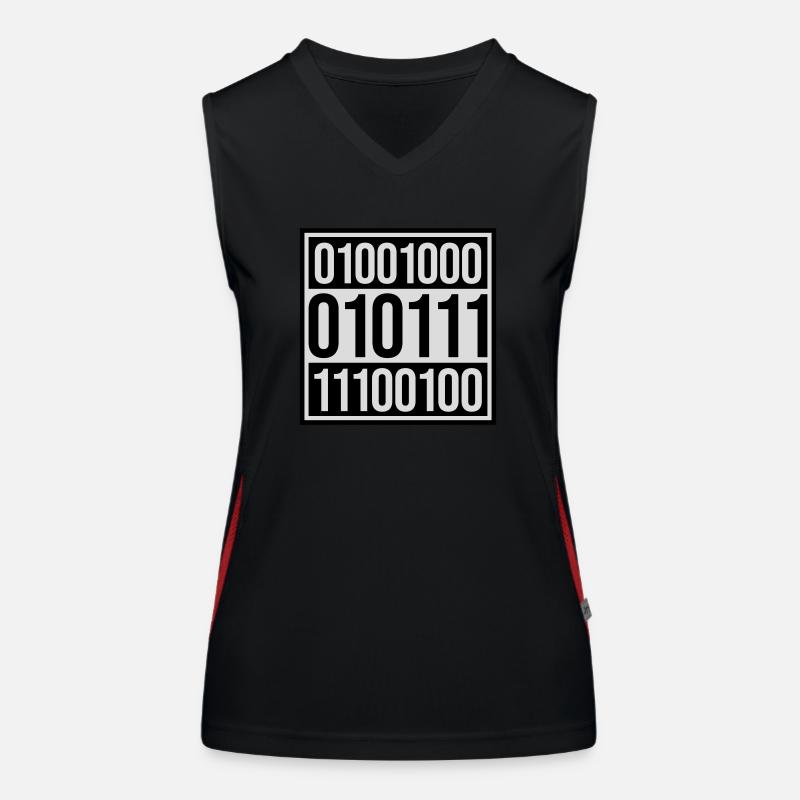 Binaire Code Programma Taal Functionele contrasterende tanktop voor vrouwen