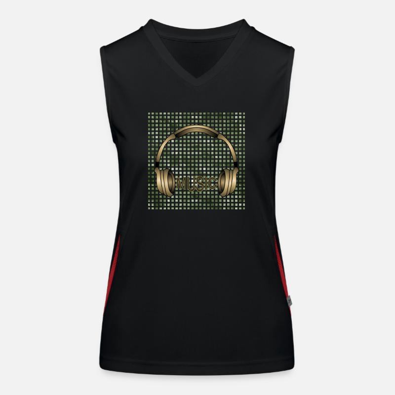 Kopfhörer Funktionelles Kontrast-Tank Top für Frauen