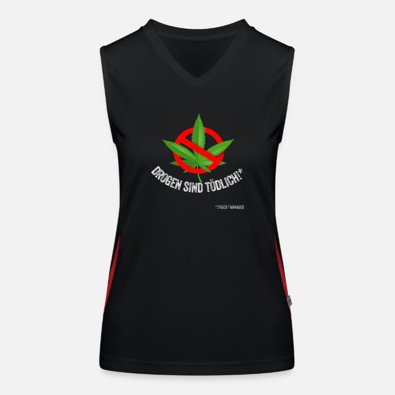 Drogen sind tödlich Funktionelles Kontrast-Tank Top für Frauen