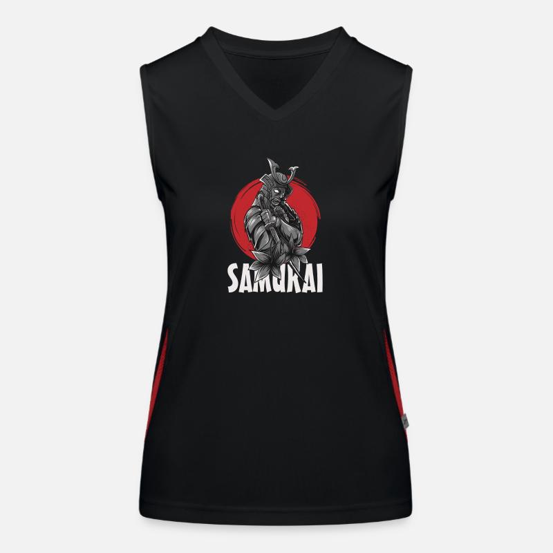 Samurai kühlt japanisches Samurai-Design Funktionelles Kontrast-Tank Top für Frauen