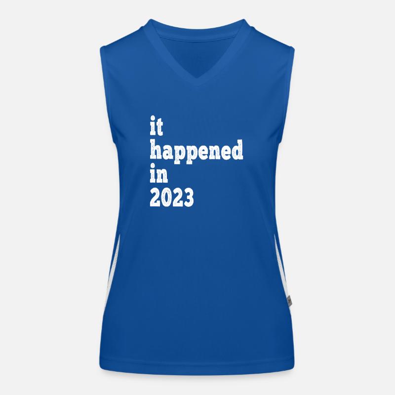 It happened in 2023 - anniversary, event, birth Women's Functional Contrast Tank Top