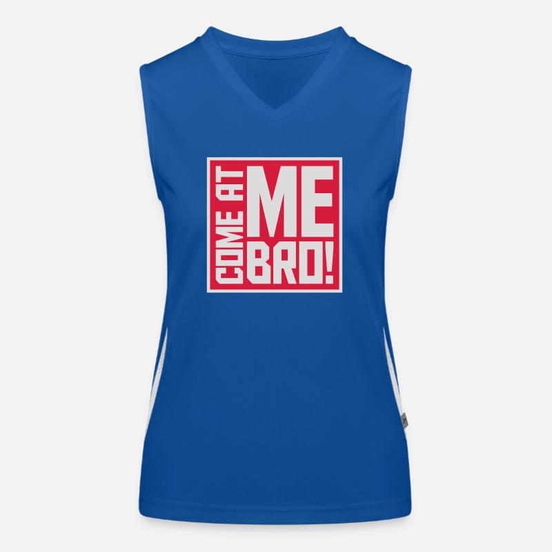 come at me bro Funktionelles Kontrast-Tank Top für Frauen