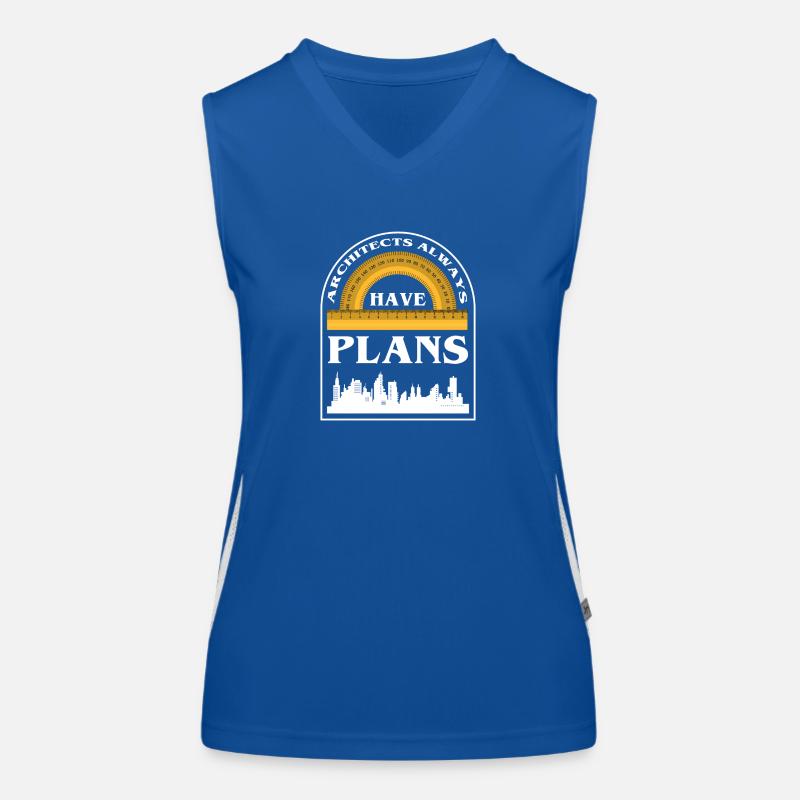Architect Architectural Office Studies Civil Engineering Women's Functional Contrast Tank Top