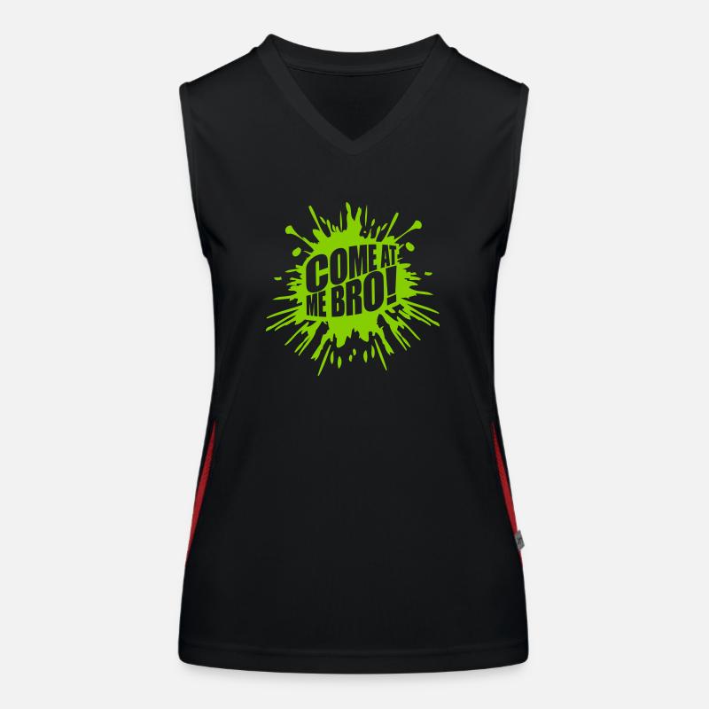 come at me bro Funktionelles Kontrast-Tank Top für Frauen