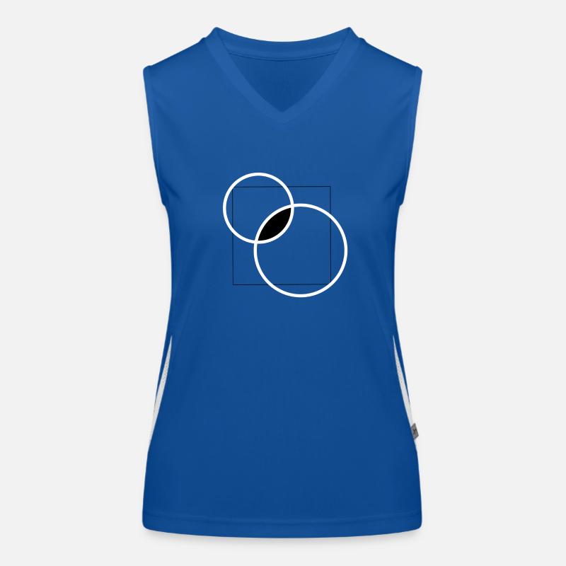 Kreis Quadrat Form Funktionelles Kontrast-Tank Top für Frauen