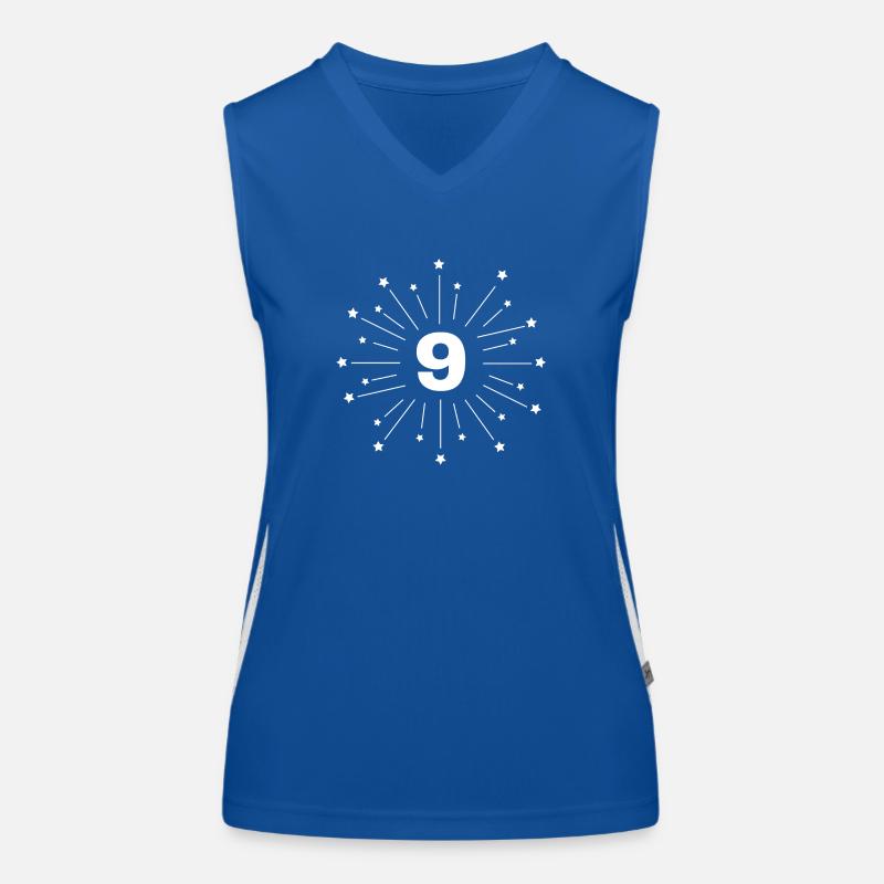 9. Sternjubiläum - Geschenk 9 Jahre Funktionelles Kontrast-Tank Top für Frauen