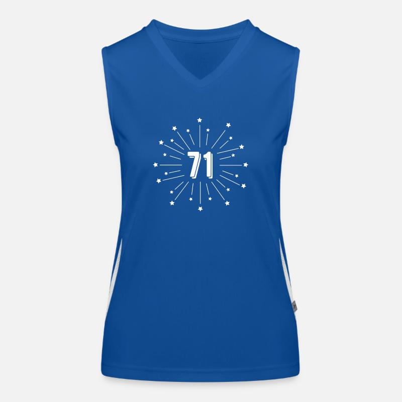 71. Sternjubiläum - Geschenk 71 Jahre Funktionelles Kontrast-Tank Top für Frauen