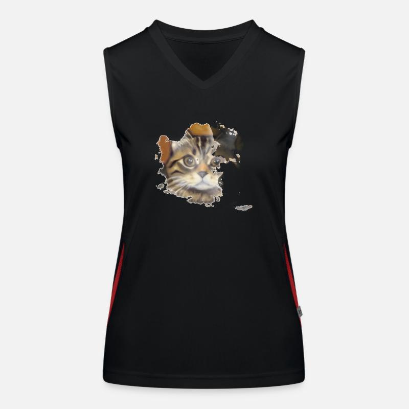 Katzengesicht 10 Funktionelles Kontrast-Tank Top für Frauen
