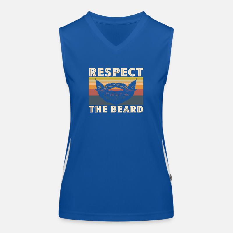Respect the Beard Funktionelles Kontrast-Tank Top für Frauen