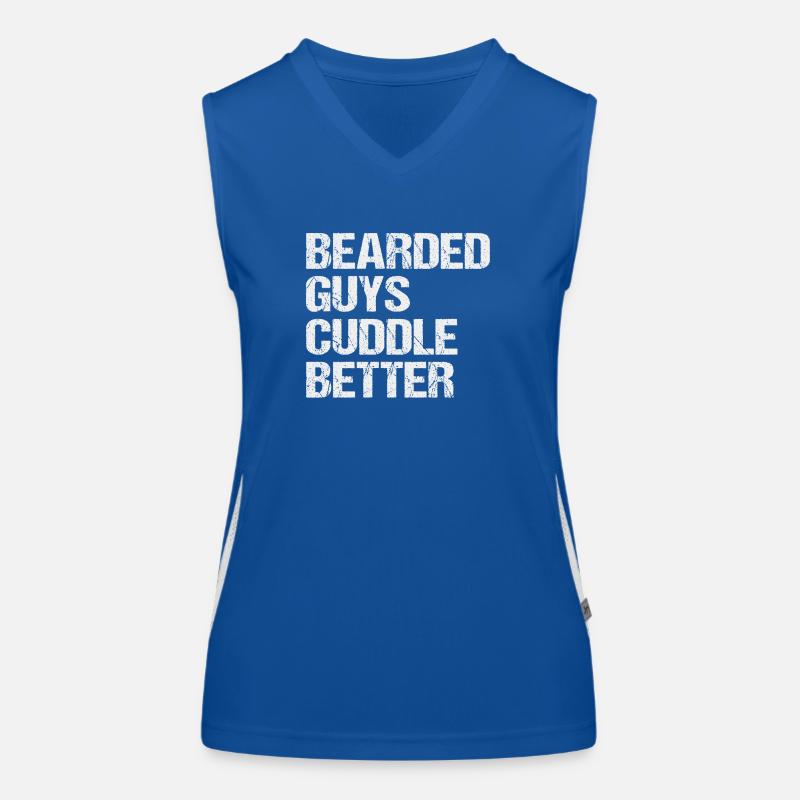 Bearded Guys Cuddle better Women's Functional Contrast Tank Top