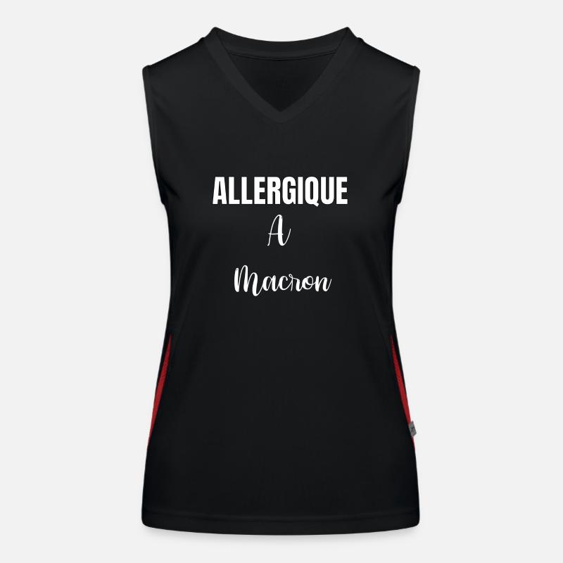 Allergique à Macron Débardeur respirant contrasté Femme