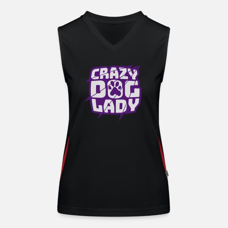 crazy dog lady Zitat Funktionelles Kontrast-Tank Top für Frauen