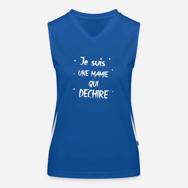 Cadeau grand mere noel Débardeur respirant contrasté Femme