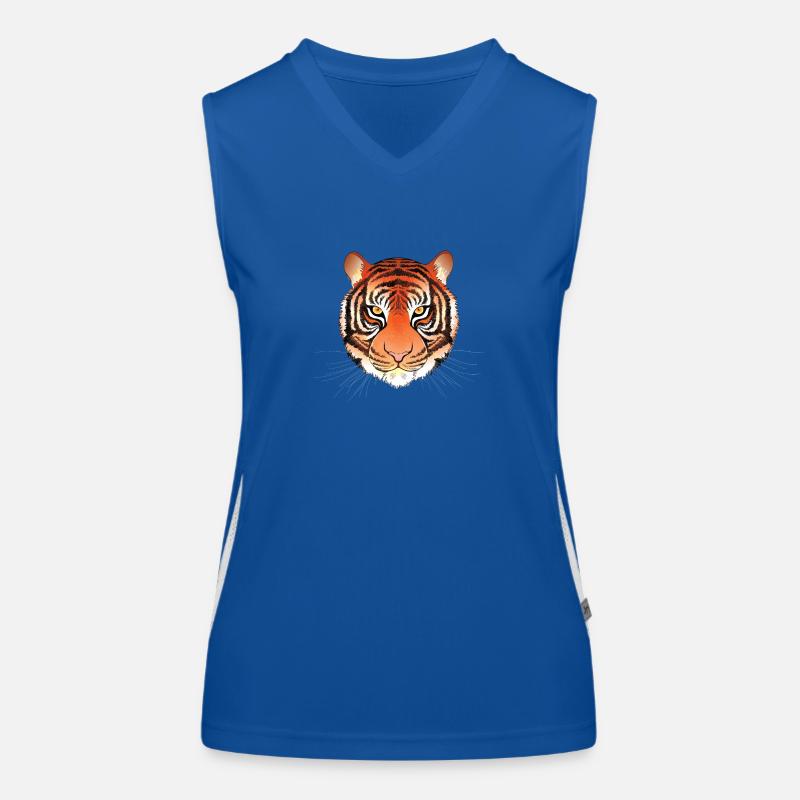 Tiger Face Funktionelles Kontrast-Tank Top für Frauen