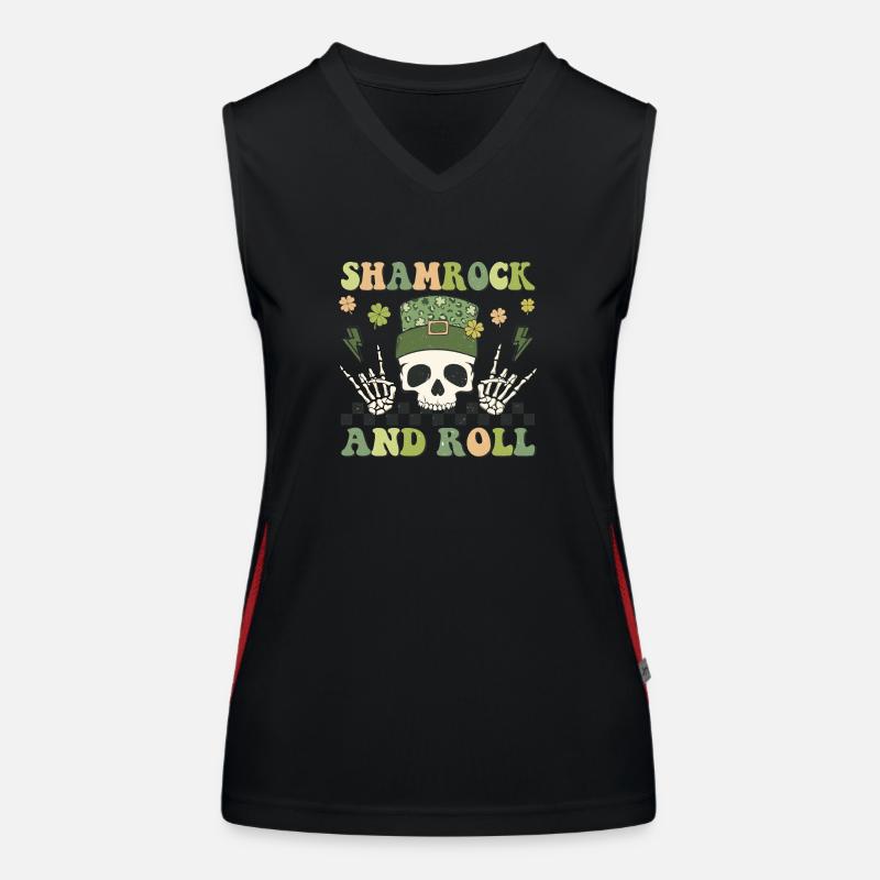 Shamrock and Roll Funktionelles Kontrast-Tank Top für Frauen