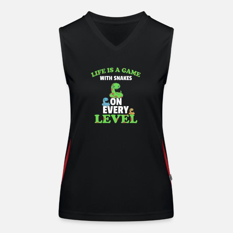 T-shirt de motivation Cheeing Snakes 31er Débardeur respirant contrasté Femme