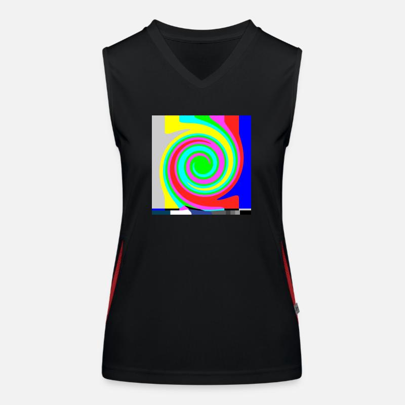 SMPTE-Farbbalken | TV-Farbtestbalken | Bleib dran Funktionelles Kontrast-Tank Top für Frauen