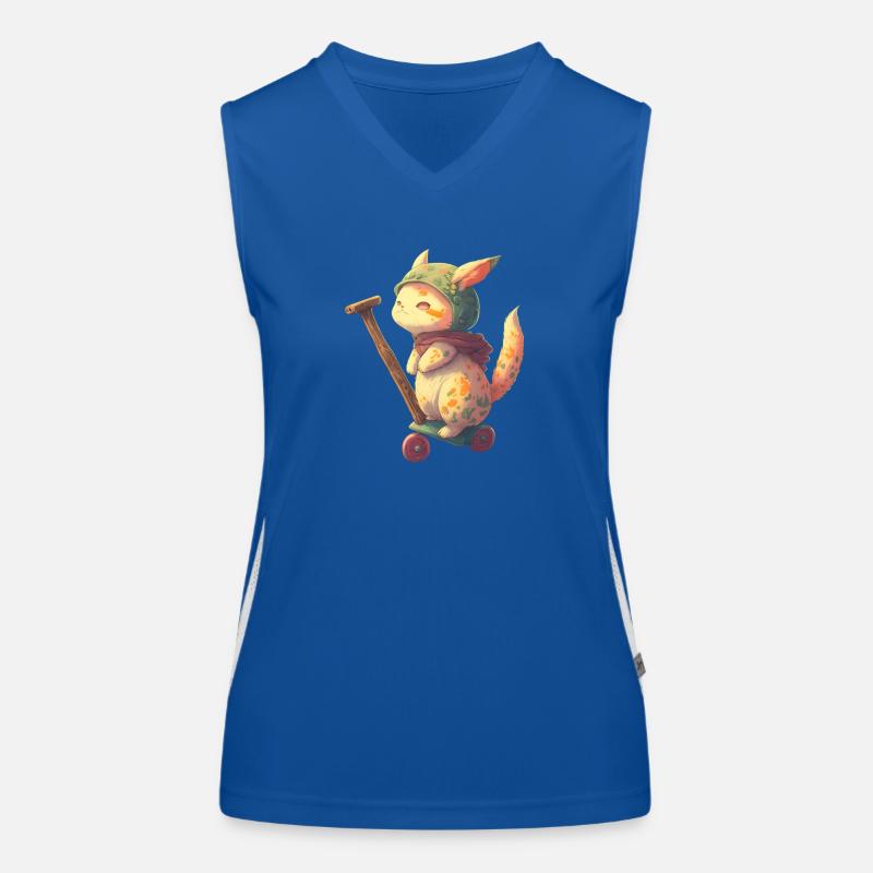 chat trottinette Débardeur respirant contrasté Femme
