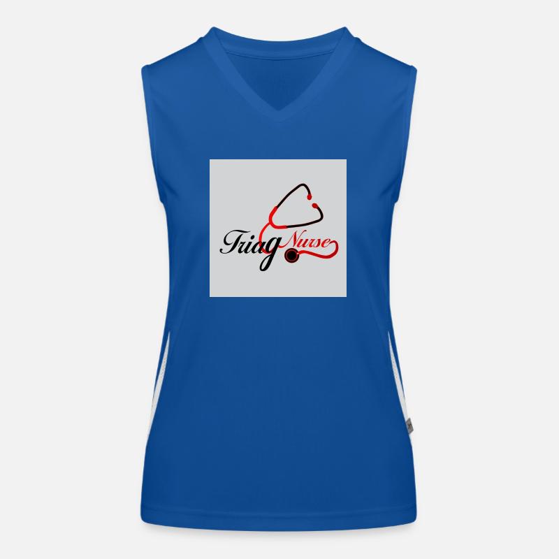 Conception de t-shirt infirmière Débardeur respirant contrasté Femme