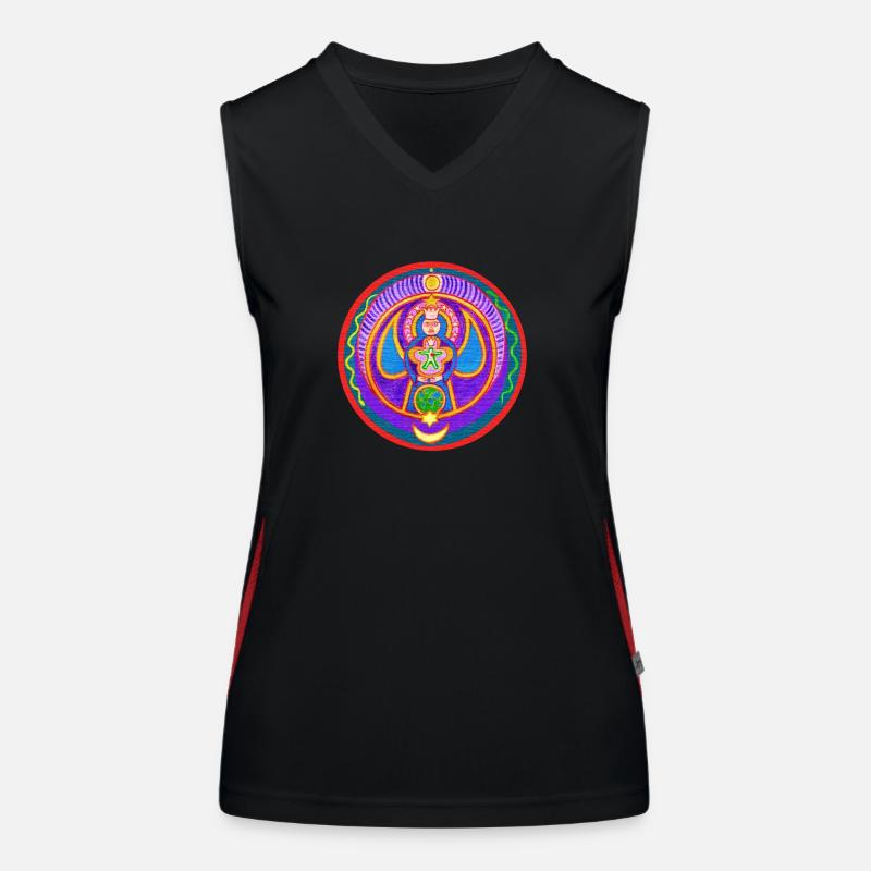 WORLD LOVE MANDALA Débardeur respirant contrasté Femme