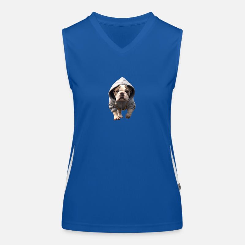Chien avec sweat à capuche Débardeur respirant contrasté Femme