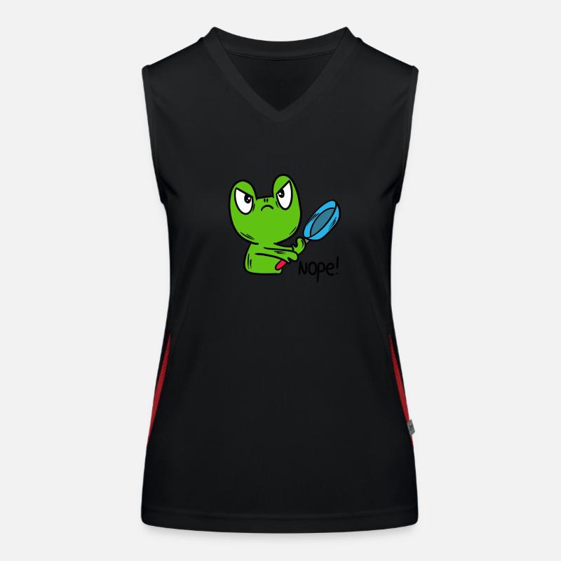 Funny frog, toad Women's Functional Contrast Tank Top