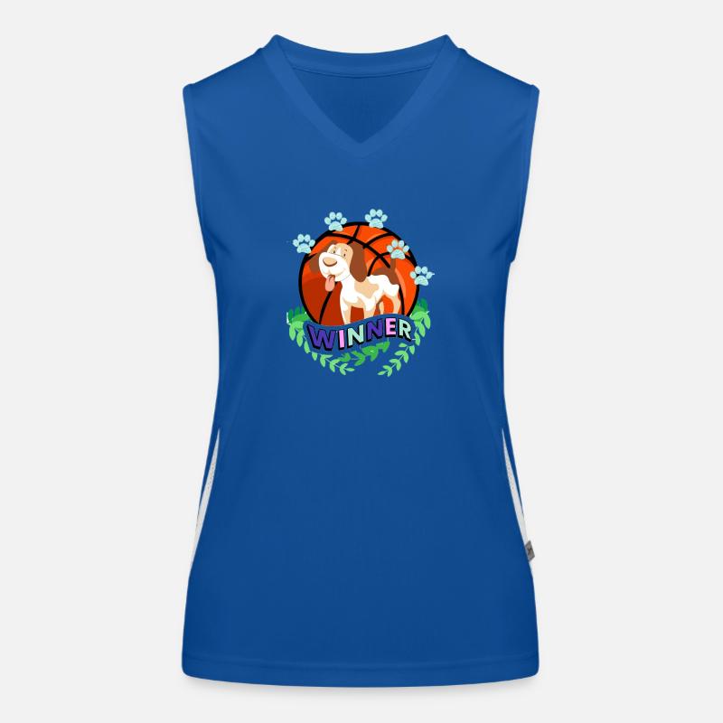 Lustiger Hund Funktionelles Kontrast-Tank Top für Frauen