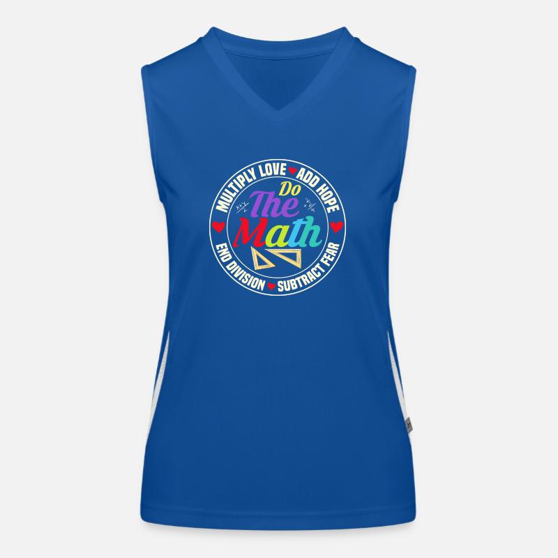 Multiply Love Add Hope Do The Math Education Teach Funktionelles Kontrast-Tank Top für Frauen