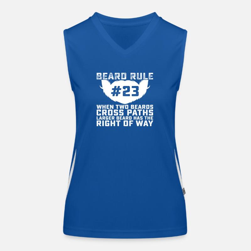Beard Rule #23 When Beards cross Paths larger... Funktionelles Kontrast-Tank Top für Frauen