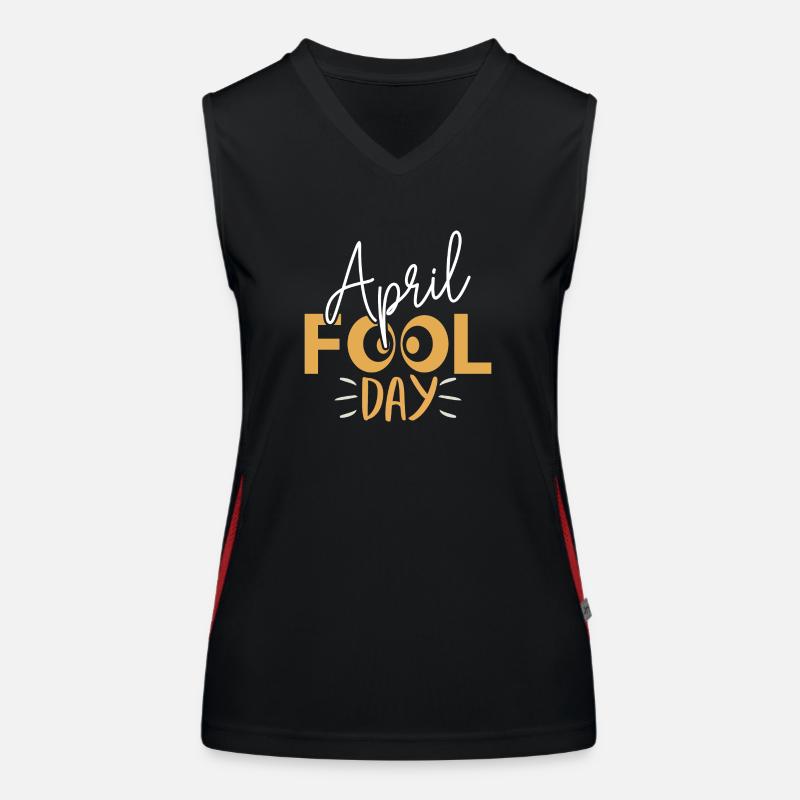 April Fool Day Women's Functional Contrast Tank Top