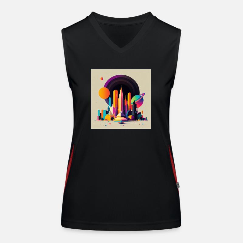 Kolonisation des Saturn Funktionelles Kontrast-Tank Top für Frauen