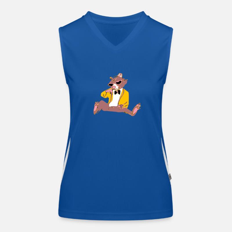 Polo the grumpy bear Women's Functional Contrast Tank Top