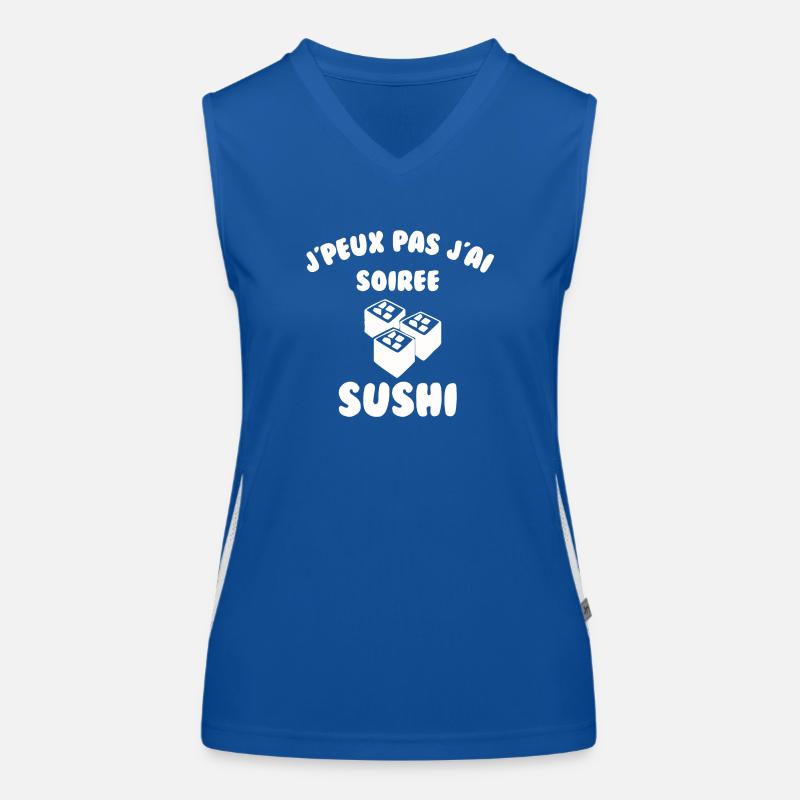J’peux pas j’ai soirée sushi Débardeur respirant contrasté Femme