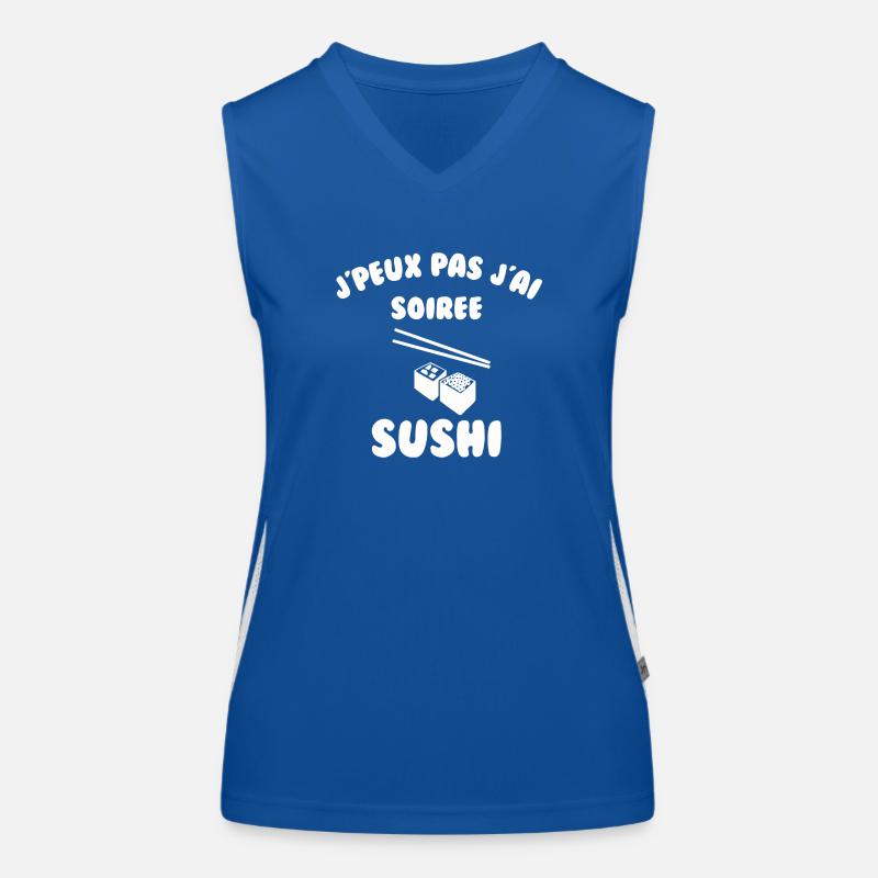 J’peux pas j’ai soirée sushi Débardeur respirant contrasté Femme