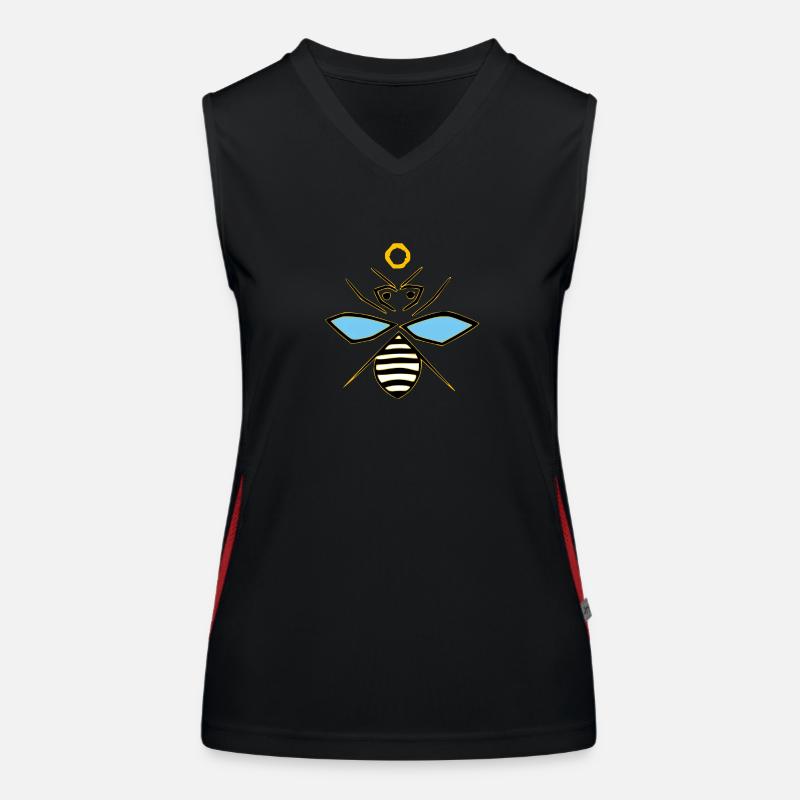 Stylized bee Women's Functional Contrast Tank Top
