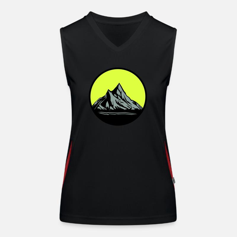Mountains Funktionelles Kontrast-Tank Top für Frauen