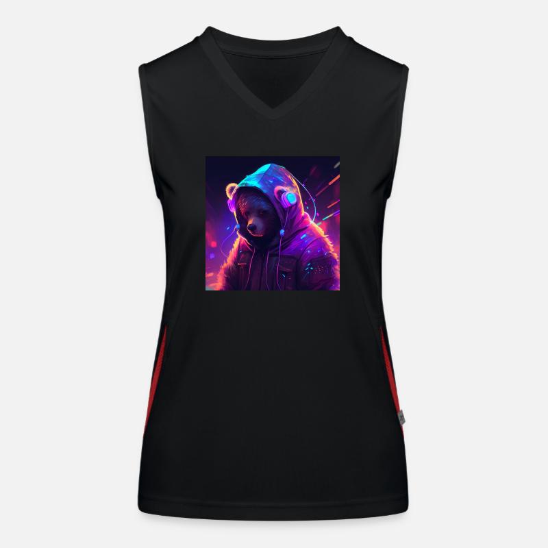 cool gaming bär Funktionelles Kontrast-Tank Top für Frauen