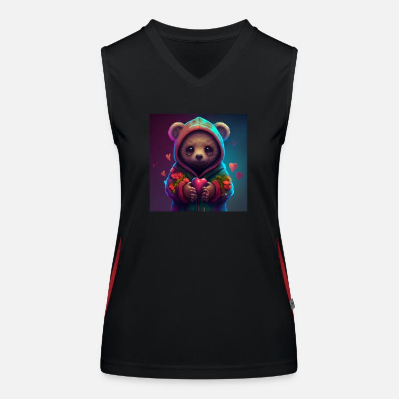 adorable cute teddy bear Funktionelles Kontrast-Tank Top für Frauen
