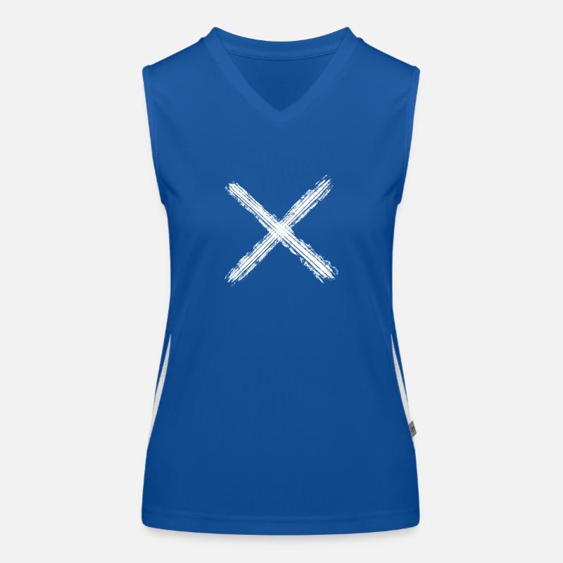 Croix blanche Débardeur respirant contrasté Femme